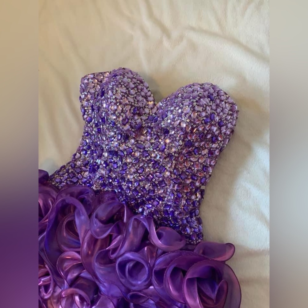NEW Party Time Purple Cocktail Dress NWOT women’s size 2 - Picture 4 of 9
